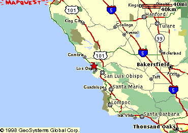 Map of Central Coast Region