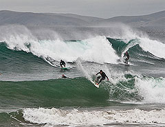 Surfing Morro Bay